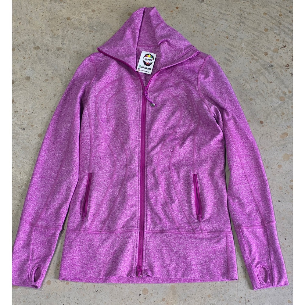 Lululemon Define Jacket Size 6 Heathered Purple Full Zip Athletic Yoga Layer